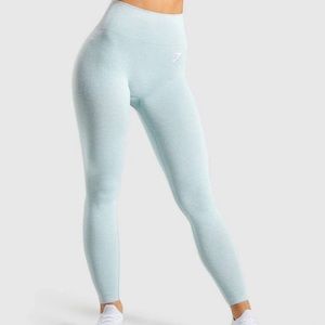 Gymshark Vital Seamless 2.0 Leggings (Light Blue/Green Marl)